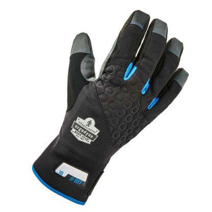 Picture of Utility Glove ProFlex® 817 Reinforced Thermal Large Synthetic Leather / Thinsulate™ Black / Gray Wrist Length Hemmed Cuff NonSterile17354