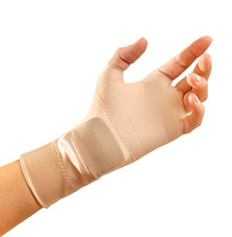 Picture of Support Gloves Occumitts® Plus Therapeutic Fingerless Small Over-the-Wrist Hand Specific Pair Nylon / Spandex451-3S