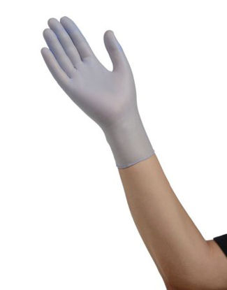 Picture of Exam Glove ESTEEM™ Synthetic with Neu-Thera® X-Small NonSterile Vinyl Standard Cuff Length Smooth Blue Not Chemo ApprovedS88RX01
