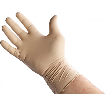 Picture of Exam Glove Bear Claw™ X-Large NonSterile Nitrile Extended Cuff Length Fully Textured Tan Not Chemo ApprovedZZ-0249