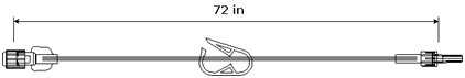 Picture of Extension Set 72 Inch Tubing Without Port DEHP-FreeB2090