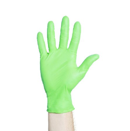 Picture of Exam Glove Flexaprene* Green Medium NonSterile Chloroprene Standard Cuff Length Textured Fingertips Green Not Chemo Approved44794