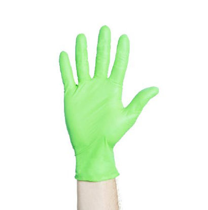 Picture of Exam Glove Flexaprene* Green Medium NonSterile Chloroprene Standard Cuff Length Textured Fingertips Green Not Chemo Approved44794