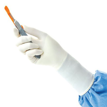 Picture of Surgical Glove PremierPro™ Size 7 Sterile Pair Latex Extended Cuff Length Smooth White Chemo Tested44170