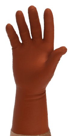 Picture of Radiation Reducing Glove Sensi Flex Size 8 Sterile Pair Latex / Lead Extended Cuff Length Fully Textured Brown Not Chemo Approved12408-8.0