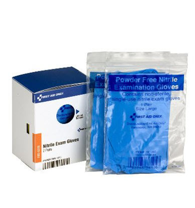 Picture of Exam Glove First Aid Only® SmartCompliance Refill One Size Fits Most NonSterile Nitrile Standard Cuff Length Blue Not Chemo ApprovedFAE-6018