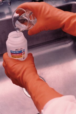 Picture of Chemical Protection Glove MAPA AdvanTech™ TRIonic® Size 9 Nitrile / Rubber / Neoprene Orange 14 Inch Straight Cuff NonSterile19048517R