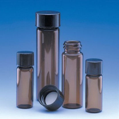 Picture of Sample Vial Fisherbrand™ 48 X 15 mm, 4 mL, Amber, Autoclavable, Fitted Closure, Class B, ASTM, USP Type I Certifications/Compliance, 13-425 GPI Thread14955331