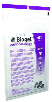 Picture of Surgical Glove Biogel® Optifit™ Orthopaedic Size 6.5 Sterile Pair Latex Extended Cuff Length Micro-Textured Straw Not Chemo Approved31065