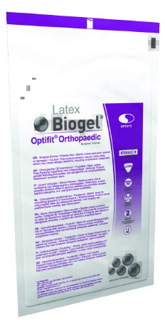 Picture of Surgical Glove Biogel® Optifit™ Orthopaedic Size 7 Sterile Pair Latex Extended Cuff Length Micro-Textured Straw Not Chemo Approved31070