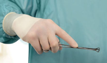 Picture of Surgical Glove Biogel® PI Micro Size 5.5 Sterile Pair Polyisoprene Extended Cuff Length Micro-Textured Straw Not Chemo Approved48555