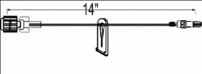 Picture of Extension Set 12 Inch Tubing 0.53 mL Priming Volume DEHP-FreeB1113