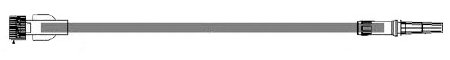 Picture of Extension Set 20 Inch Tubing Without Port 2.6 mL Priming Volume DEHP-FreeB1065