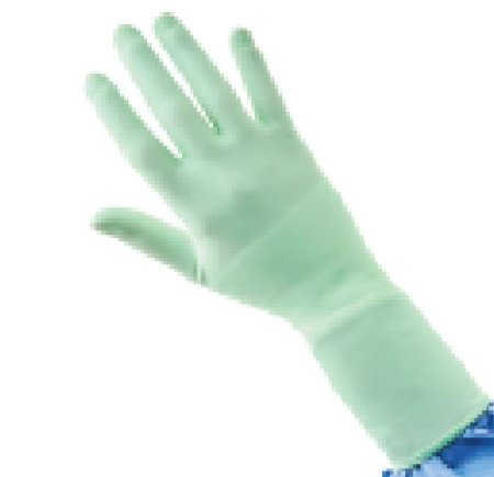 Picture of Surgical Glove GAMMEX® Size 7.5 Sterile Pair Polyisoprene Extended Cuff Length Micro-Textured Green Chemo Tested46175