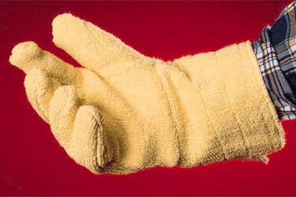 Picture of Heat Resistant Glove Wells Lamont™ X-Large Kevlar® Butter 5.5 Inch Gauntlet Cuff NonSterile18762