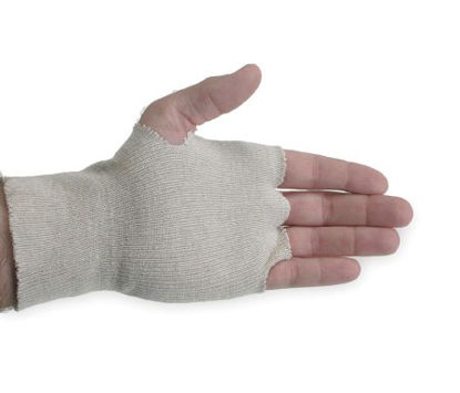 Picture of Fingerless Glove Liner Powder Free Polyester / Cotton White One Size Fits Most2UUA3