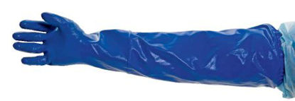 Picture of Utility Glove Extended Sleeve Large Nitrile Blue 24 Inch Elastic Cuff NonSterilePS-3424