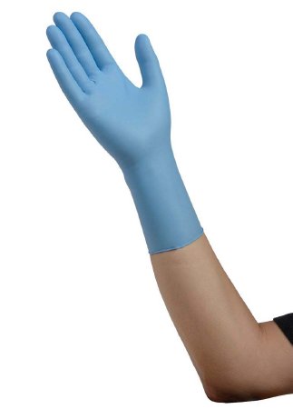 Picture of Exam Glove ESTEEM™ XP Medium NonSterile Nitrile Extended Cuff Length Smooth Blue Chemo TestedN8852XPB