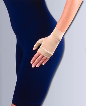 Picture of Compression Gloves Bella™ Lite Long Ready-to-Wear Fingerless Medium Over-the-Wrist Ambidextrous Nylon / Spandex55983302