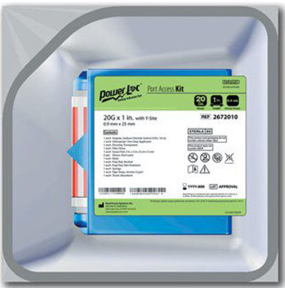 Picture of Huber Infusion Kits PowerLoc® Max 20 Gauge 3/4 Inch 8 Inch Tubing Y-Site Injection Port2132075