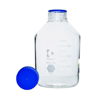 Picture of Media Storage Bottle Kimble® KIMAX® GLS 80® Wide Mouth Borosilicate Glass 5,000 mL14393-5000