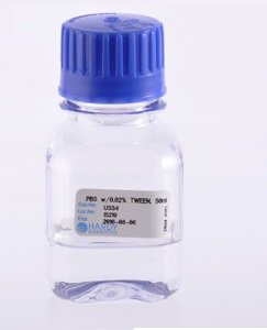 Picture of Microbiology Reagent Phosphate Buffered Saline (PBS) with 0.02% Tween® 80 0.01 M / pH 7.5 125 mLU334