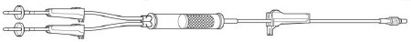 Picture of Y-Type Blood-Solution Set 10 Drops / mL Drip Rate 89 Inch Tubing Without Ports2C7627