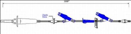 Picture of Primary Administration Set 15 Drops / mL Drip Rate 100 Inch TubingB9201