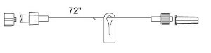 Picture of Extension Set Medex™ 72 Inch Tubing 1.3 mL Priming Volume DEHP-Free537235C