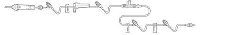 Picture of Primary Administration Set Continu-Flo® 10 Drops / mL Drip Rate 124 Inch Tubing 4 Ports2C6255
