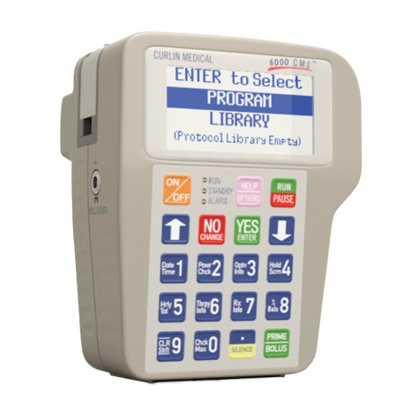 Picture of Ambulatory Infusion Pump Curlin 6000 2 "C" Alkaline Batteries, AC, External Rechargeable Battery Pack 2.5 X 4 X 5.1 Inch 18.1 oz. 1 mL to 9.99 mL Volume360-1400P