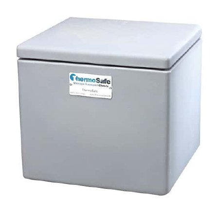 Picture of Dry Ice Storage / Transport Chest ThermoSafe® 9-1/4 X 9-3/4 X 11-1/2 Inch Inside Dimensions Gray Polyethylene 50 lbs. Ice Capacity03719-00