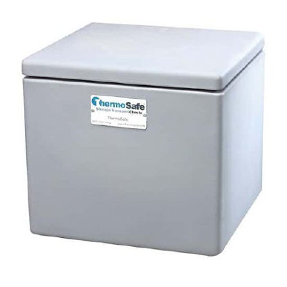 Picture of Dry Ice Storage / Transport Chest ThermoSafe® 9-1/4 X 9-3/4 X 11-1/2 Inch Inside Dimensions Gray Polyethylene 50 lbs. Ice Capacity03719-00