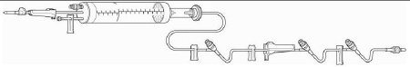 Picture of Solution Set Buretrol 60 Drops / mL Drip Rate 115 Inch Tubing 4 Ports2C8862