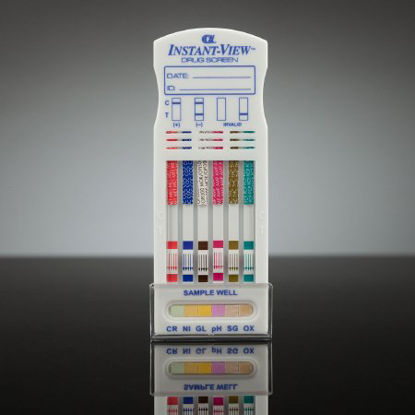 Picture of Drugs of Abuse Test Instant-view® 10-Drug Panel with Adulterants AMP, BAR, BZO, COC, mAMP/MET, MOP, MTD, OXY, PPX, THC (CR, GL, NI, OX, pH, SG) Urine Sample 20 Tests03-3923