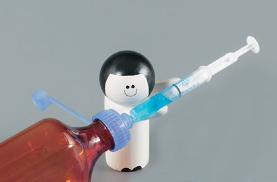 Picture of Bottle Adapter Cap Polyethylene Oral Medicine Dispensing Blue 24 mm / M For Standard Presription Bottles NonSterile8019-10