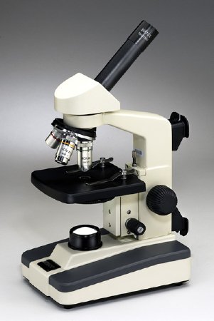 Picture of M220 Series Basic Laboratory Microscope Monocular Head 4X / 10X / 40X Plain, Tapped StageM220