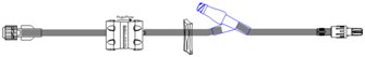 Picture of Extension Set 19 Inch Tubing 1 Port 2.4 mL Priming Volume DEHP-FreeB98034