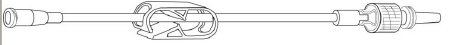 Picture of Extension Set 5.8 Inch Tubing Without Port 0.7 mL Priming Volume DEHP-Free2N1206