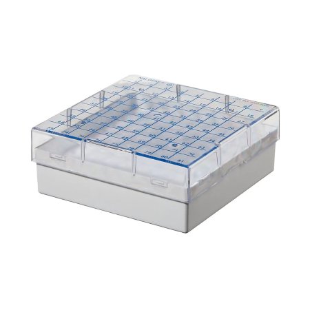 Picture of Storage Microcentrifuge Tube Storage Box Nalgene™ 81 Place 0.5 mL Tube Size White 2 X 5-1/4 X 5-1/4 Inch5055-5005