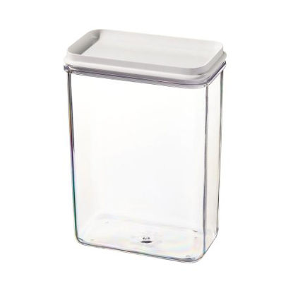 Picture of Utility Box Nalgene™ 2-7/8 X 5 X 6-7/8 Inch Clear with White Lid Styrene-acrylonitrile / LDPE 1,000 mL Capacity5700-1000