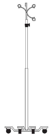 Picture of IV Stand Piggyback Hook 6 CasterN7516