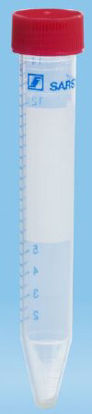 Picture of Centrifuge Tube Conical Bottom Plain 17 X 120 mm 15 mL Red Screw Cap Polypropylene Tube62.554.100