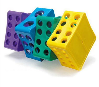 Picture of 96-Well / PCR Tube Microcentrifuge Tube Rack Assorted Colors 3-1/8 X 3-1/8 X 8-1/4 Inch4245