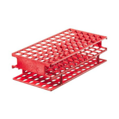 Picture of Centrifuge Tube / Test Tube Test Tube Rack Nalgene™ Unwire™ 72 Place 13 mm Tube Size Red 2-1/4 X 4 X 7-3/4 Inch5970-0513