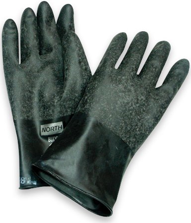Picture of Utility Glove North™ Size 8 Butyl Rubber Black 11 Inch Beaded Cuff NonSterile113949B