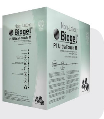 Picture of Surgical Glove Biogel® PI UltraTouch™ M Size 5.5 Sterile Pair Polyisoprene Extended Cuff Length Fully Textured Straw Not Chemo Approved42655