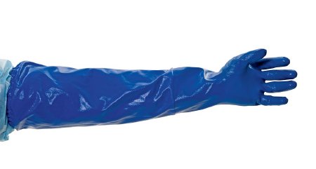 Picture of Utility Glove Extended Sleeve Small Nitrile Blue 24 Inch Elastic Cuff NonSterilePS-3224