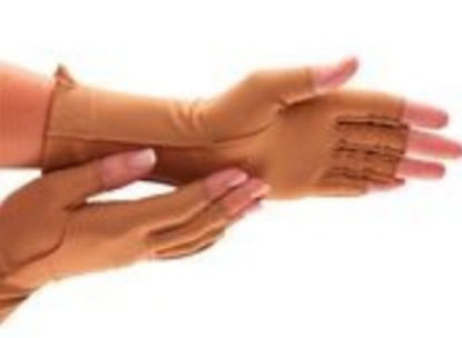 Picture of Compression Gloves Isotoner® Therapeutic Open Finger Small Over-the-Wrist Right Hand Nylon / Spandex55659502
