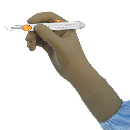 Picture of Surgical Glove ENCORE® Size 7.5 Sterile Pair Latex Extended Cuff Length Fully Textured White Not Chemo Approved45875